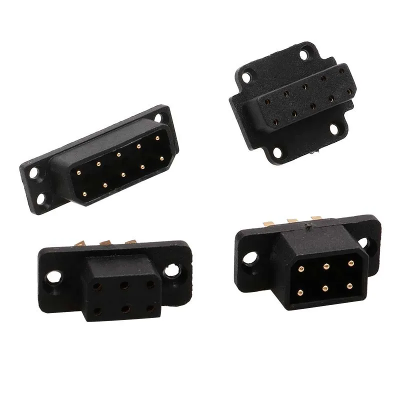 5Pairs MX6 MX10 Servo Connectors VTOL Fixed-Wing Airplane Parts Good Insulation 6 Pins Rudder Plugs for Foam Turbine Jet Drone