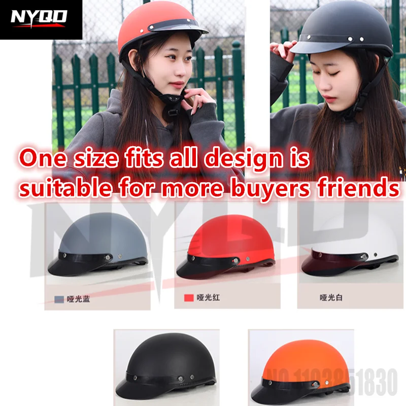 Half face Motorcycle Helmet vintage retro scooter jet helmet Cruiser Retro Open Face Helmets With Windproof Collar casque moto