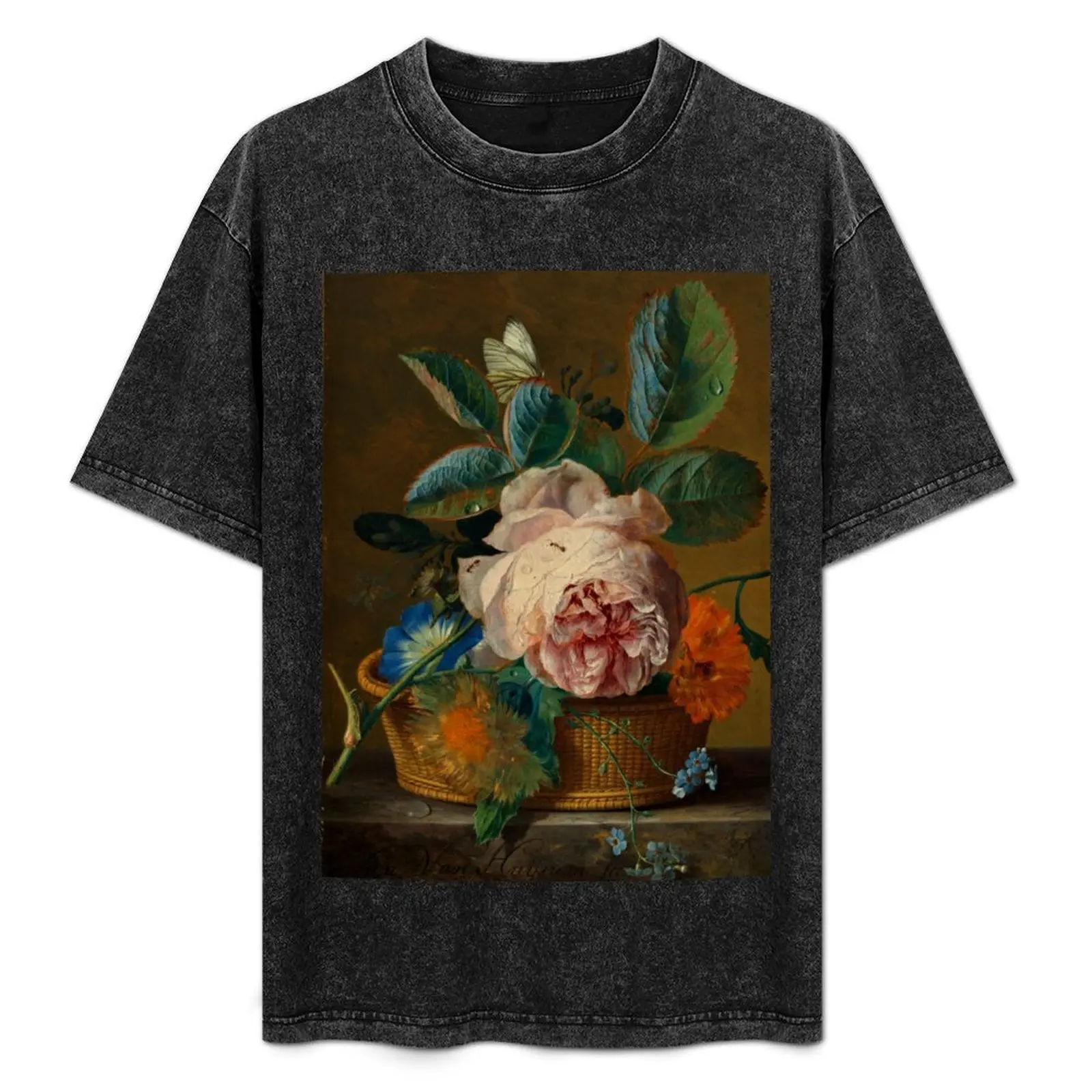 

Jan van Huysum Basket with flowers T-Shirt Daily Wear Print T-Shirt