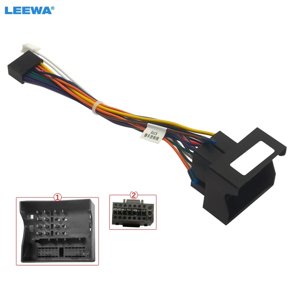 

LEEWA Car 16pin Power Cord Wiring Harness Adapter For Geely Borui (GC9) 2017 Auto Radio Installation Head Unit #CA3344