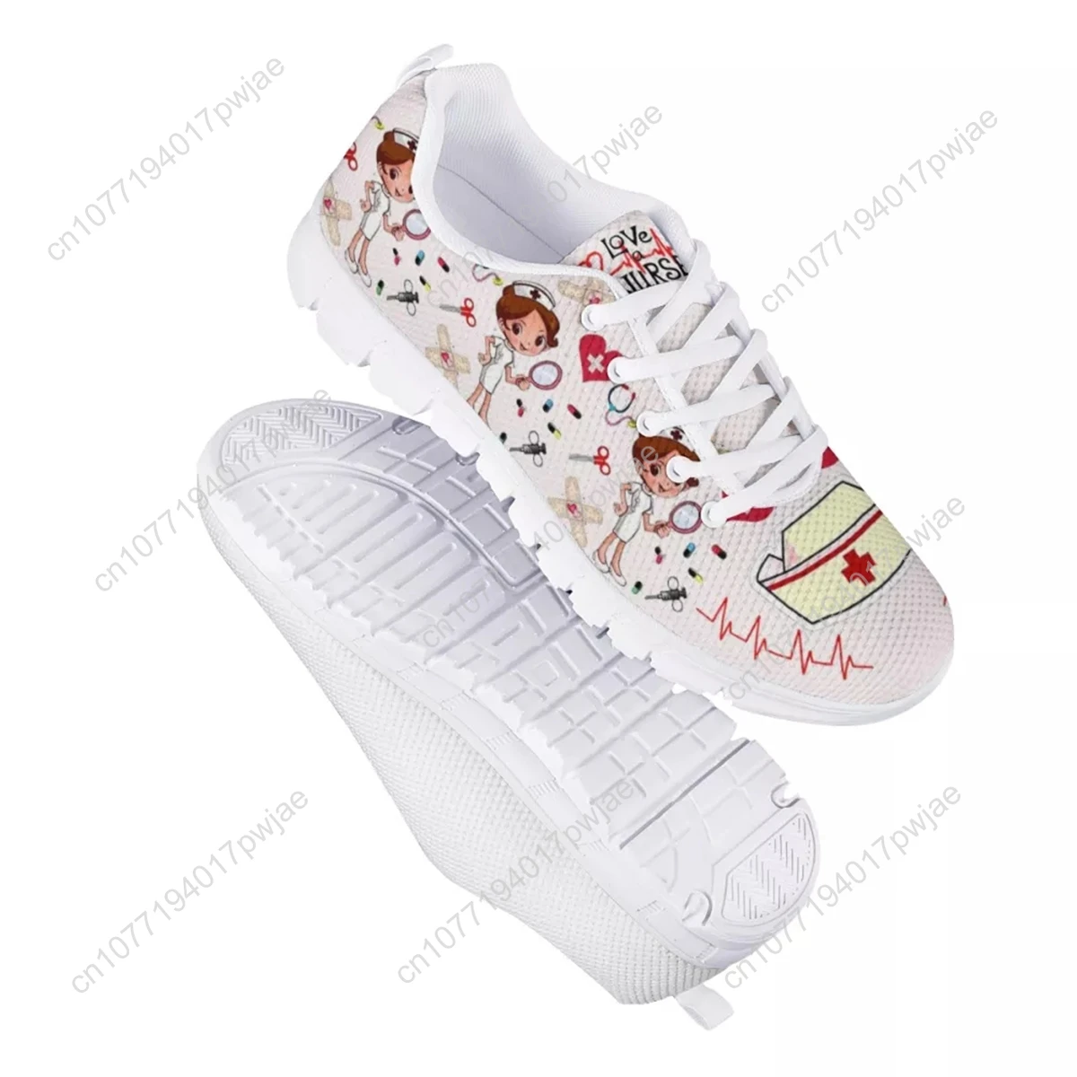 Autism Design Women Flats Casual Lace Up Sneaker Women's Comfortable Shoes Brand Sneaker Zapatillas Mujer