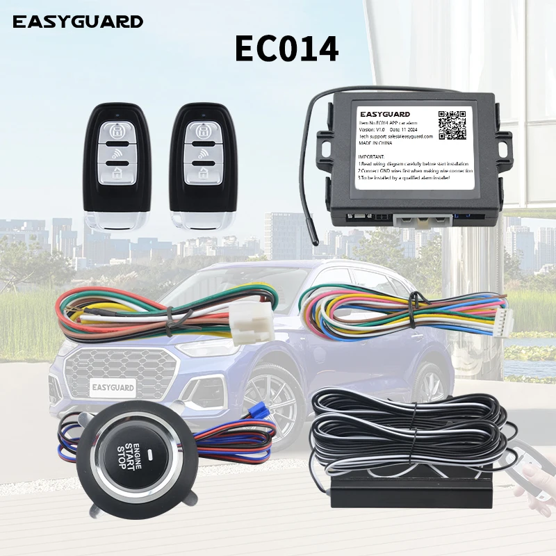 EASYGUARD Smart Key Proximity Entry PKE Remote Engine Start for Key Start DC12V Vehicle