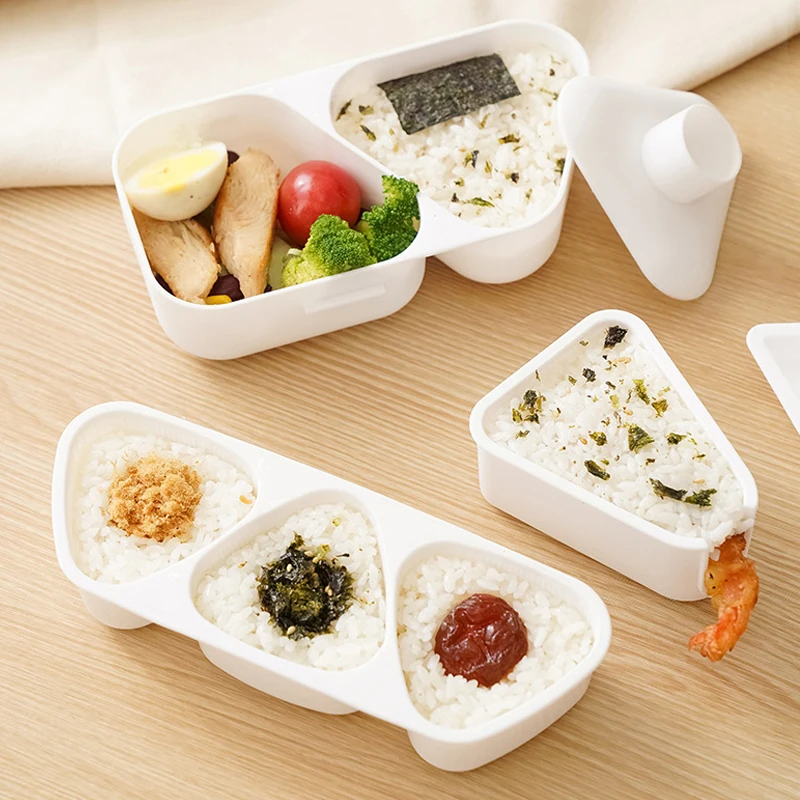 DIY Sushi Mold Lunch Triangle Rice Ball Lunch Box Onion Rice Ball Food Press Triangle Sushi Making Mold Sushi Set Kitchen Tools