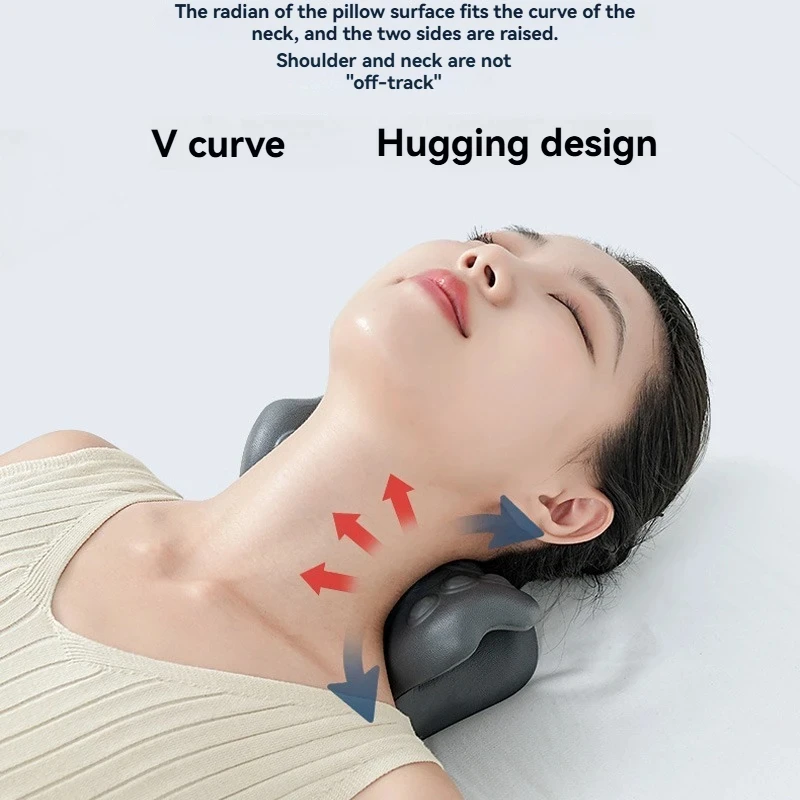 

Массажер для шеи, массажная подушка для акупунктурных точек для облегчения боли, растяжки шеи, коррекции шейного отдела позвоночника, релаксация C-типа