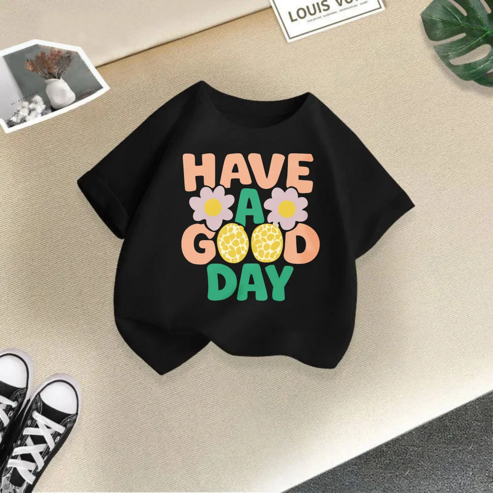 Summer Fashion Girls 'Short-Sleeved T-shirt – 2026 New Arrival: Children's Short-Sleeved Base Layer & Baby Round Neck Top
