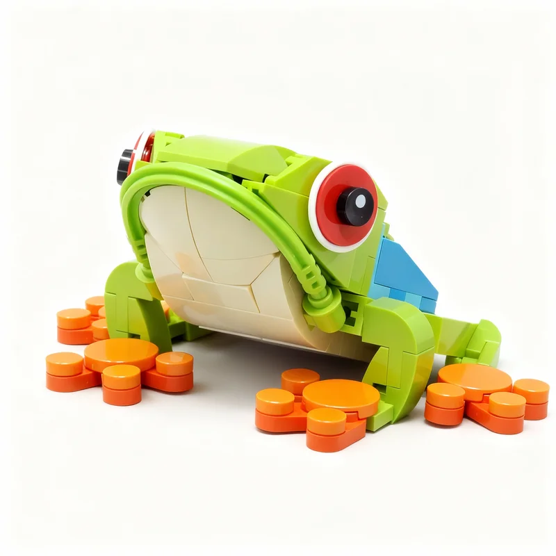 209pcs MOC Tree Frog Model Building Blocks Toys Birthday Brick Collection Assemble 3D Display DIY Creative Education Art Craft