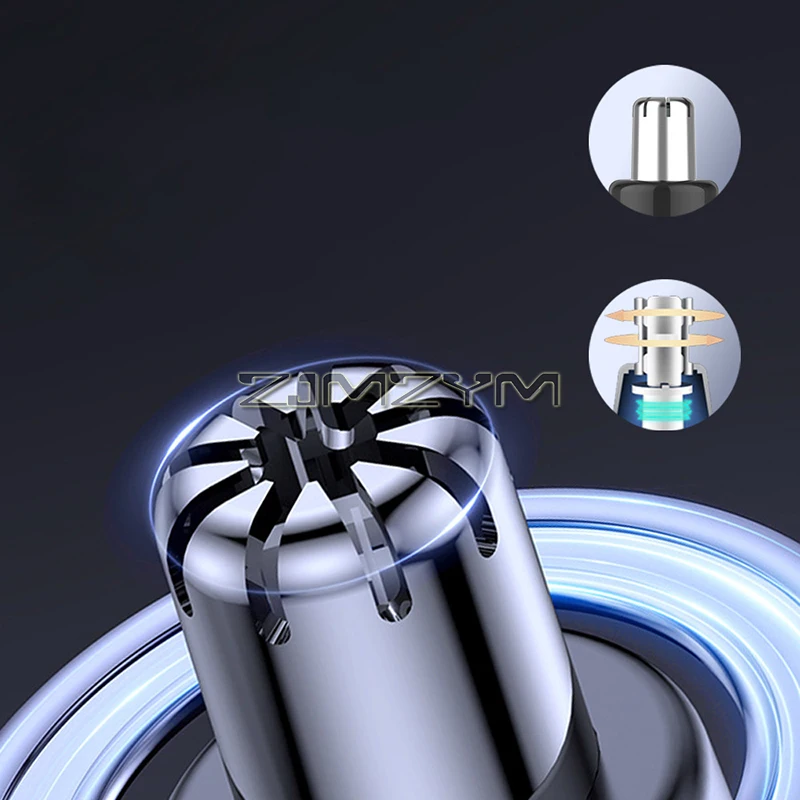 Recortador de pelo de nariz, recortador de vello facial y de cejas indoloro para hombres y mujeres, cuchillas de doble filo para una fácil limpieza