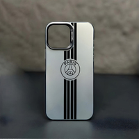 P-PSG phone case for iPhone 16 15 14 13 12 11 Pro Max Plus Matte Multicolor 16e Laser Metallic se4 Aurora Funda Silver Casese