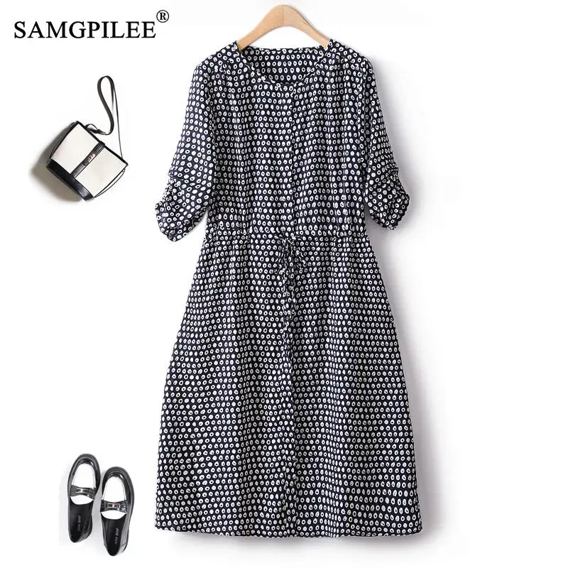 

Female Dress Summer 2023 New French Style Elegant Waist Tie Single Breasted Floral Chiffon Short Sleeve Mid Length Women Dresses