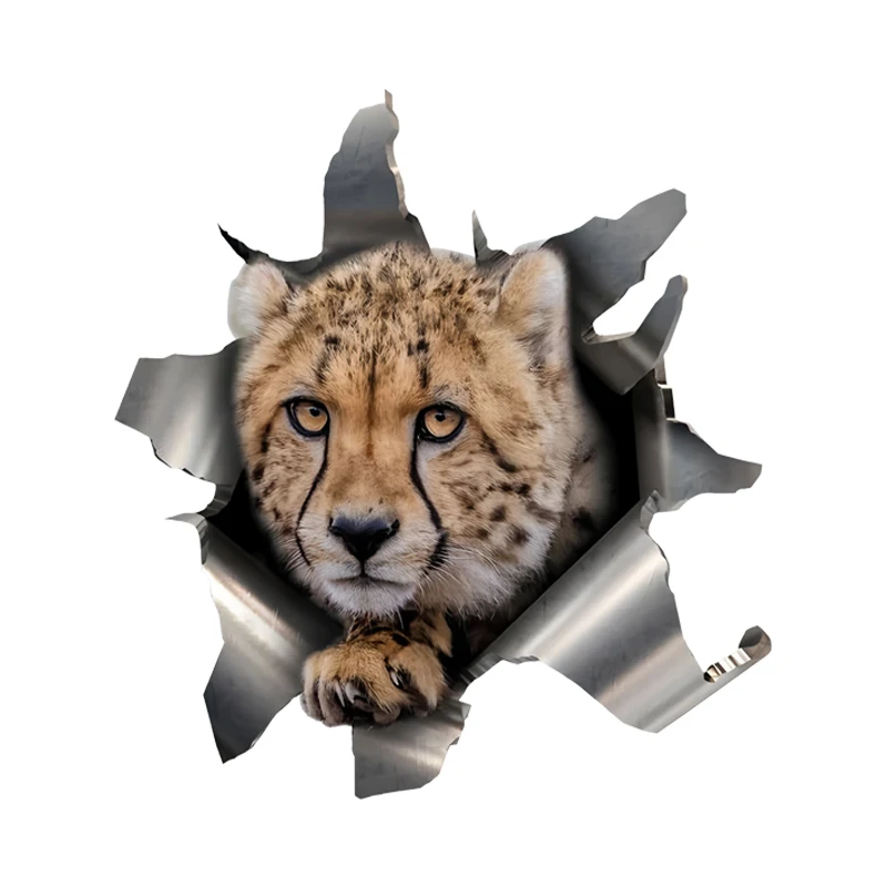 DK498# Cheetah Car Stickers Funny Waterproof Vinyl Decal Motorcycle Decorative Accessories, Used for Car, Motorcycle, Laptop, Va