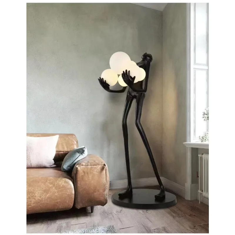 Nordic art sculpture human-shaped abstract designer Led hotel living room bedroom modern floor lamp