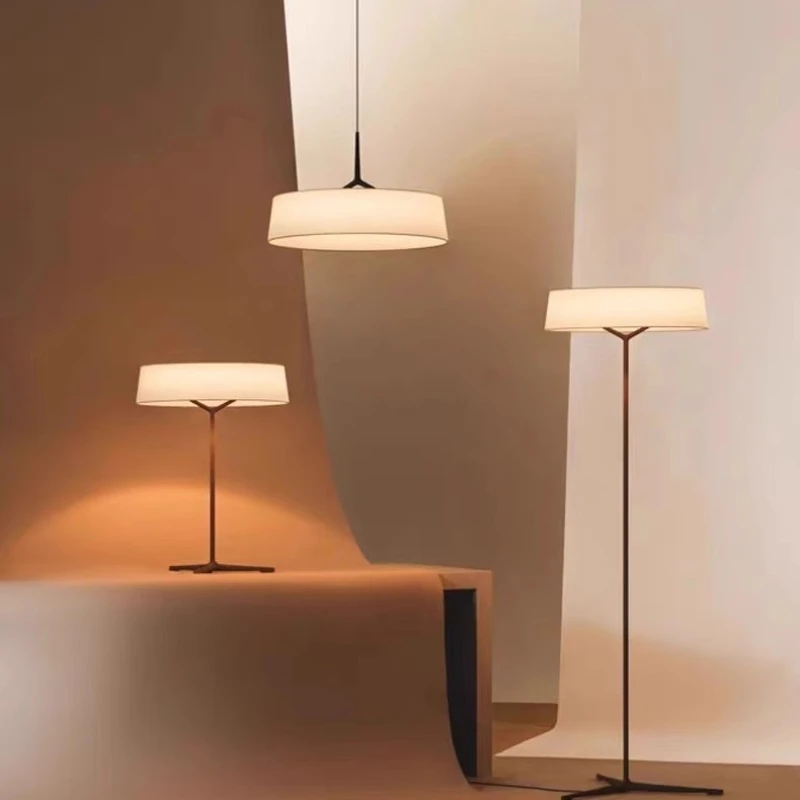 

New restaurant chandelier Nordic bar floor lamp living room bedroom simple modern dining room dining table fabric table lamp