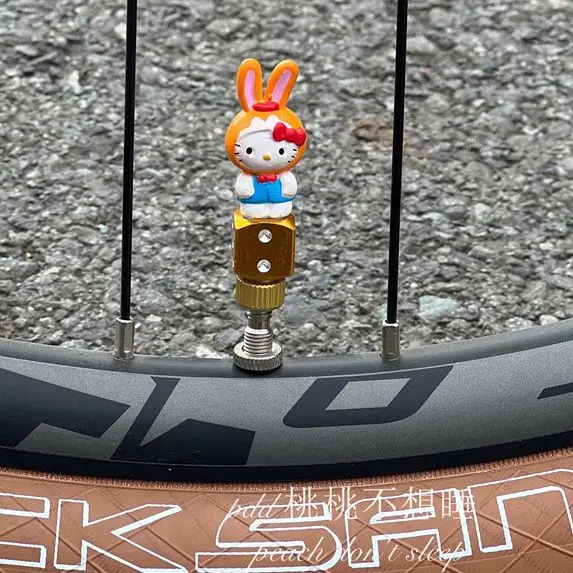 Sanriou Fahrradventil, dekorative Kappe, Mountainbike-Ventilkappe, dekorativer Hut, süßes Hello Kitty, Kinderfahrradzubehör, Festival-Geschenk