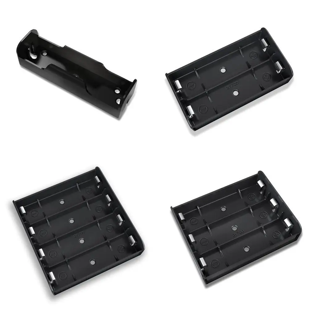 New Plastic 21700 Battery Box 1 2 3 4 Slot Way Fireproof Material Batteries Clip Holder Battery Container With Wire Lead