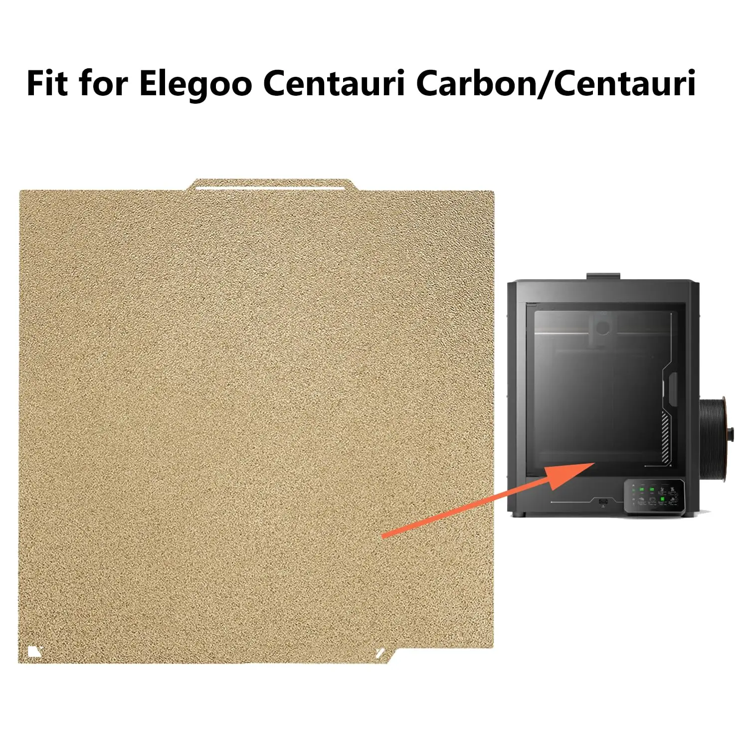 PEI-Blatt, 260 x 271 mm, doppelseitig strukturierte/glatte PEI-Bauplatte für Elegoo Centauri Carbon 3D-Drucker, magnetisches und flexibles Heißbett – Detail 4