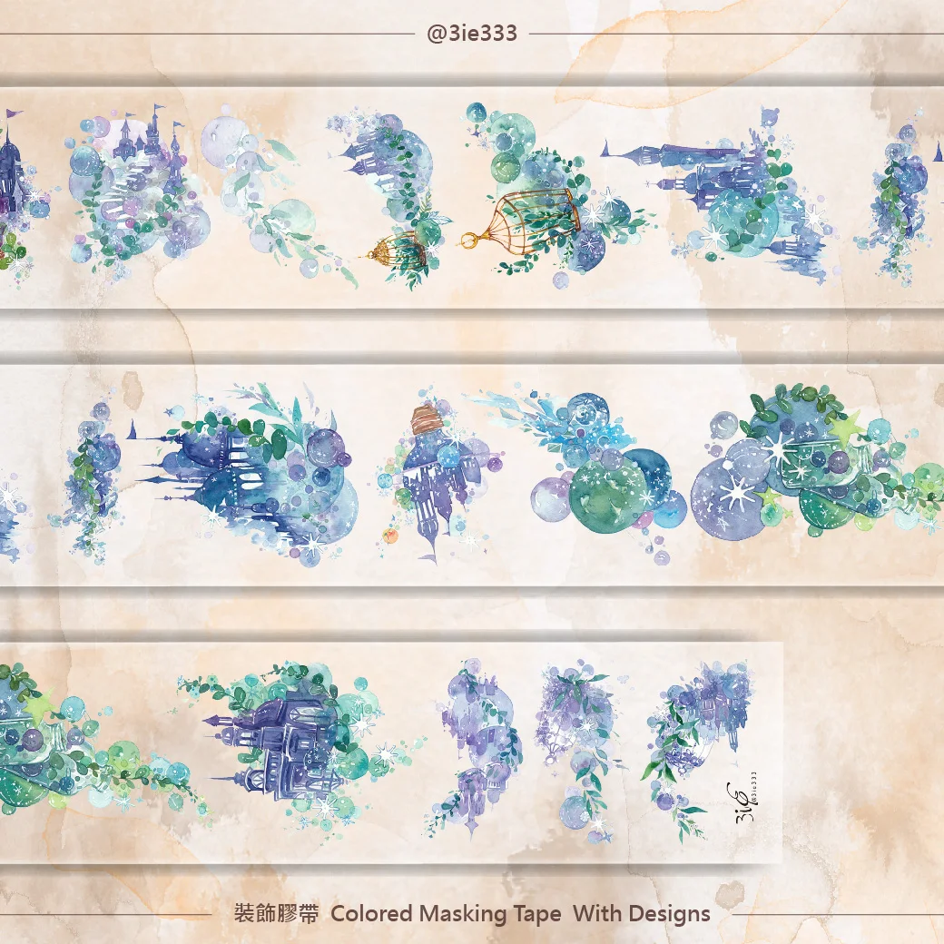 10Meter Roll Dew Bright Washi PET Tape Characters Journal Decoration Beautiful