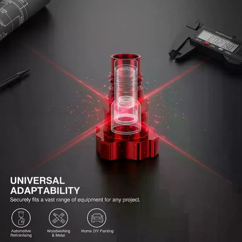 Quick Connector Spray  Adapter M16x1.5 Red & Black G3/8 External M16x2 Red Internal Airbrush Adapter Disposable Paint Cup
