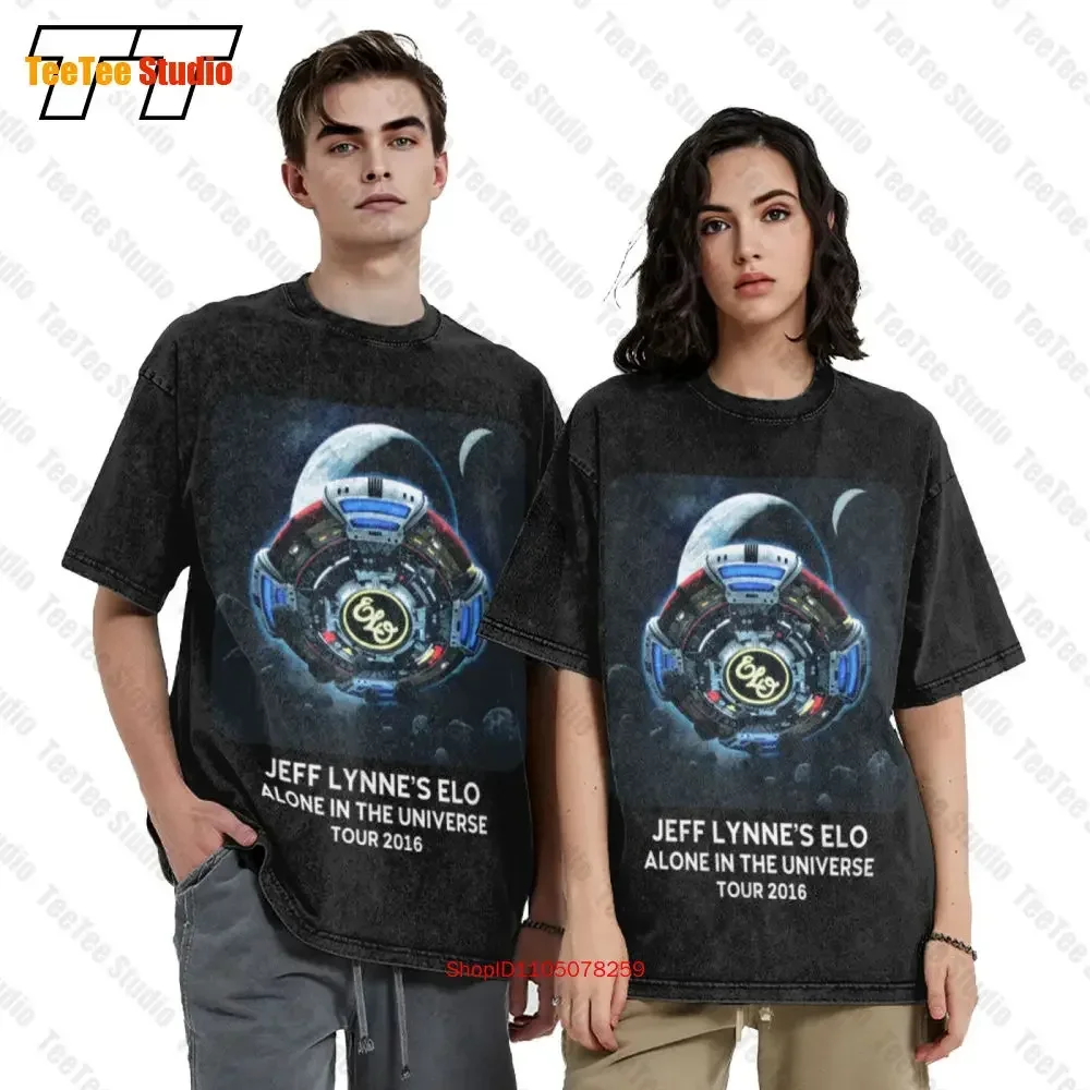 Elo Electric Light Orchestra Jeff Lynne Orbit Alone 2016 Tour Vintage Oversized T-Shirt UHZB