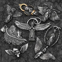 Amuleto de Angel Waing, collares de acero inoxidable para hombre, cadena con colgante Punk, nuevo para pareja, joyería de moda para mujer, regalos al por mayor