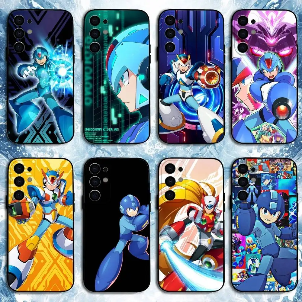 

Game M-Megaman R-Rockman Phone Case For Samsung S25,S24,S23,S22,S21,S20,Plus,Fe,Lite,Others Black Cover