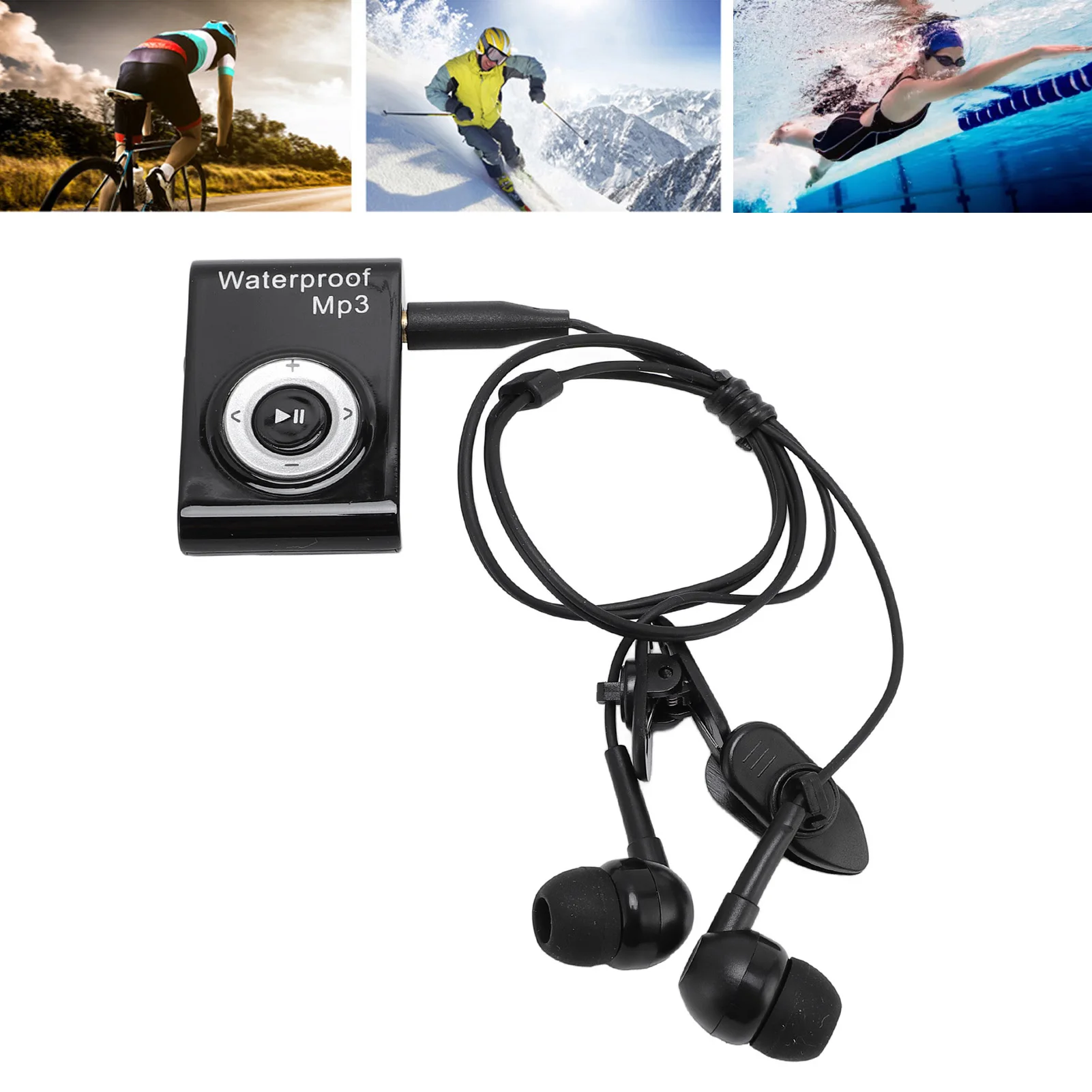 

MP3-плеер, 8 ГБ, наушники для плавания с берушами, подводный музыкальный плеер для дайвинга, серфинга, IPX8, водонепроницаемые