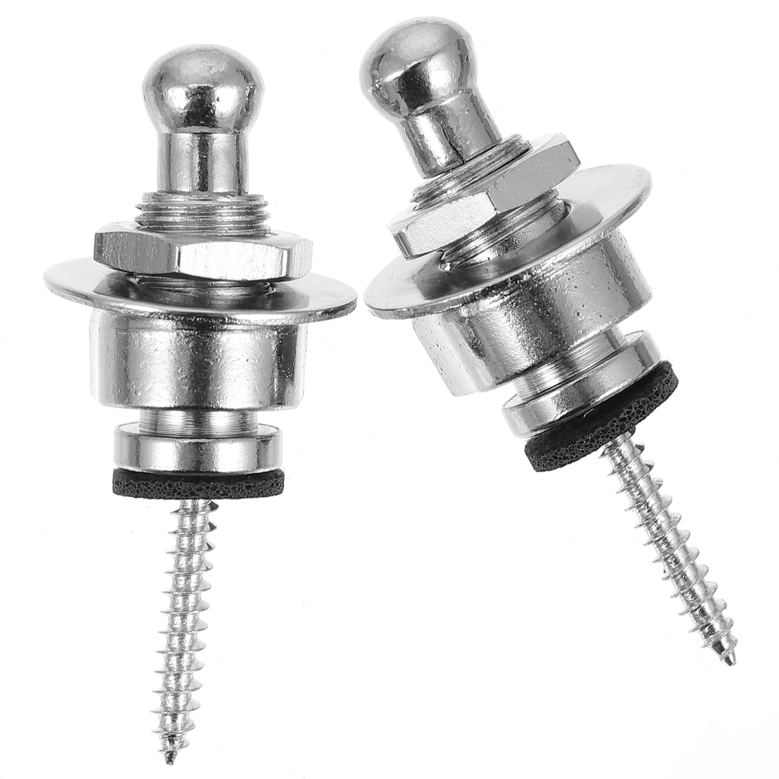 

2pcs Anti-slip Guitar Tail Nails Strap Lock Button Studs for Acoustic Electric Bass Guitars Durable Quality Easy Installation