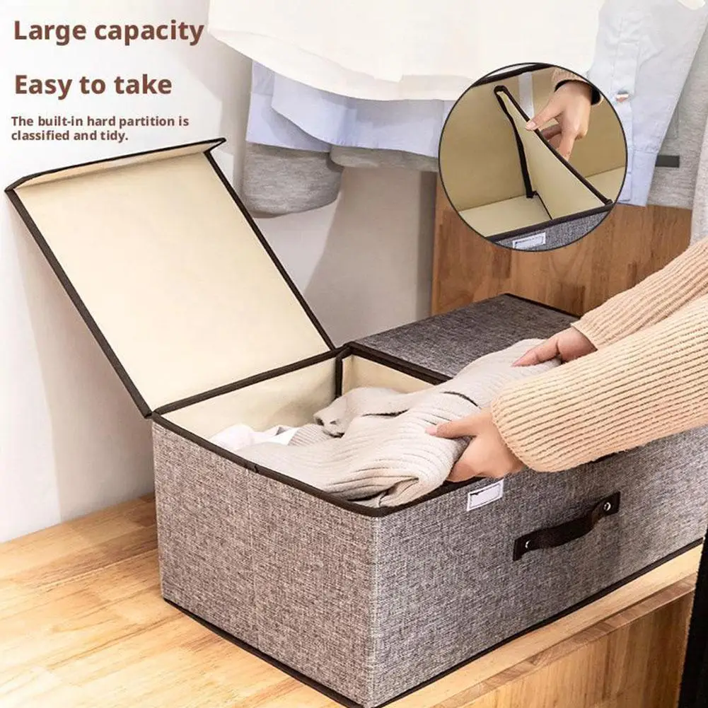 غطاء مزدوج قابل للطي صندوق تخزين من القماش غير المنسوج صندوق متعدد الوظائف ملابس داخلية جورب لعبة منظم منزلي متنوع