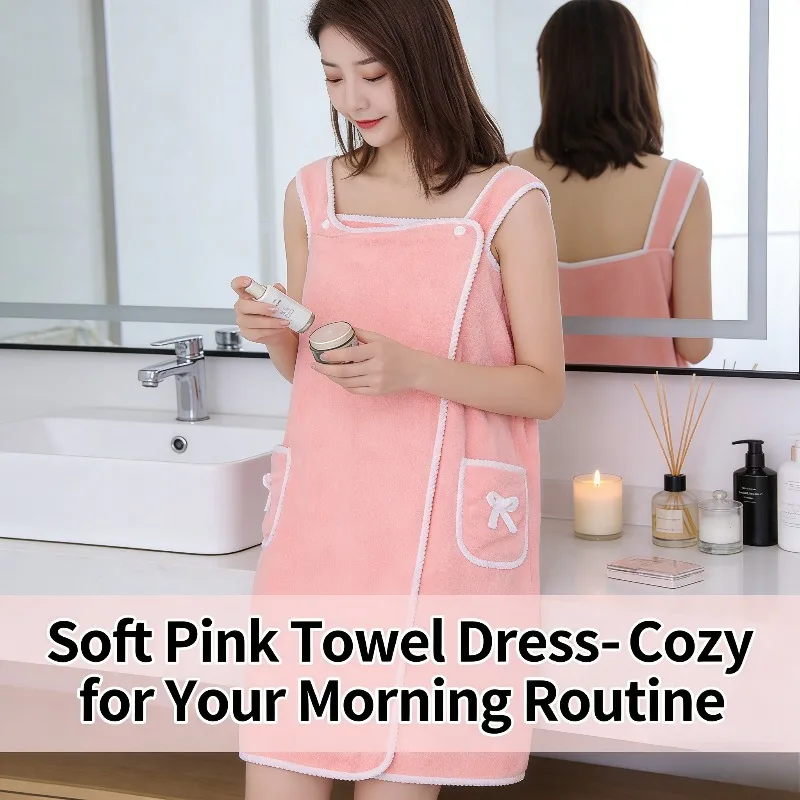 

Банное платье без рукавов для взрослых и женщин, носимое полотенце для салона красоты, мягкий впитывающий халат из кораллового флиса