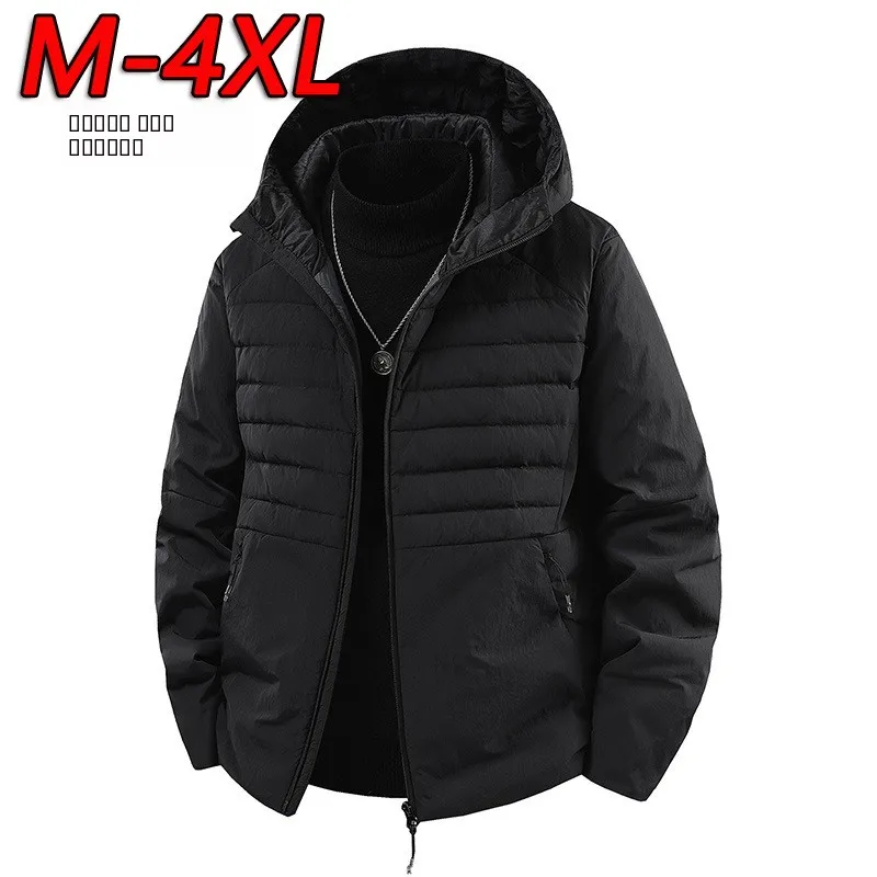 

Высококачественная легкая мужская куртка с полосками, утепленная пухом, для повседневной носки, осенне-зимняя, для города, с тонким наполнителем