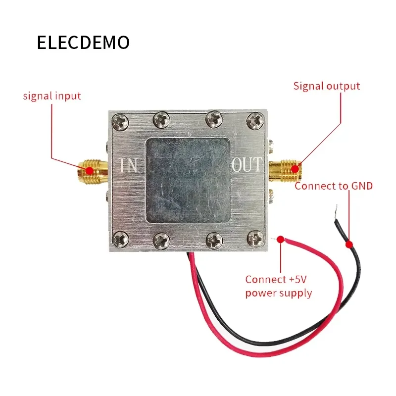 

Low noise amplifier wideband RF signal amplifier LNA (0.005-4GHz 19dB noise 0.7dB) Beidou