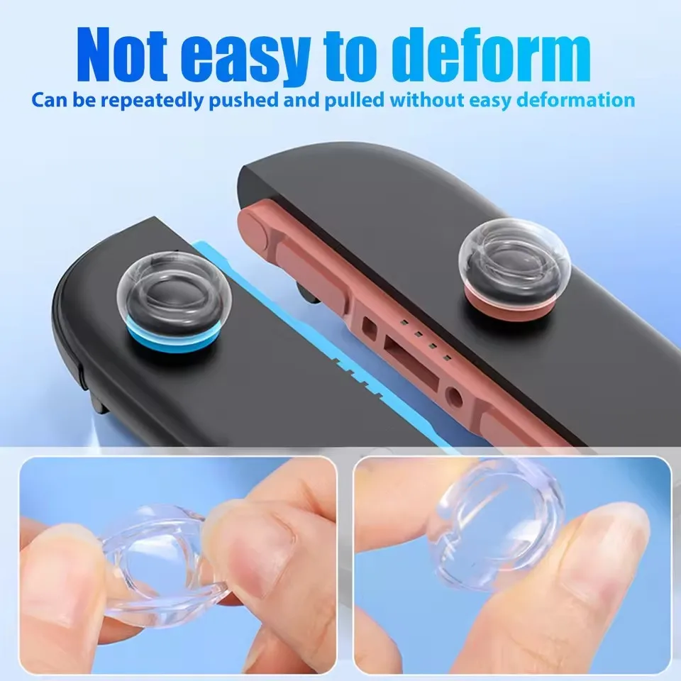 2PCS Upgrade Silicone Thumb Grip Cap for Switch 2 Gamepad Transparent Non-Slip Joystick Protective Covers for Switch 2 Accessory - view 4