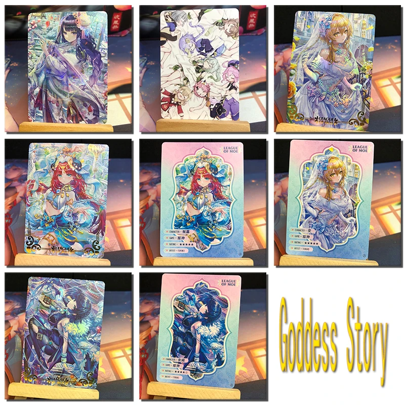 

NEW Goddess Story Genshin Impact Beelzebul Nilou Yelan Lumine Homemade flash cards Game collection Birthday Christmas gifts