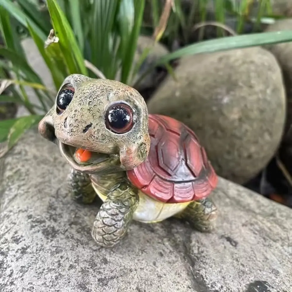 

Collectible Big Eyed Turtle Ornament Crafts Cartoon Sea Turtle Figurine Lucky 10.5cm Marine Life Ornaments Kids Birthday Gift