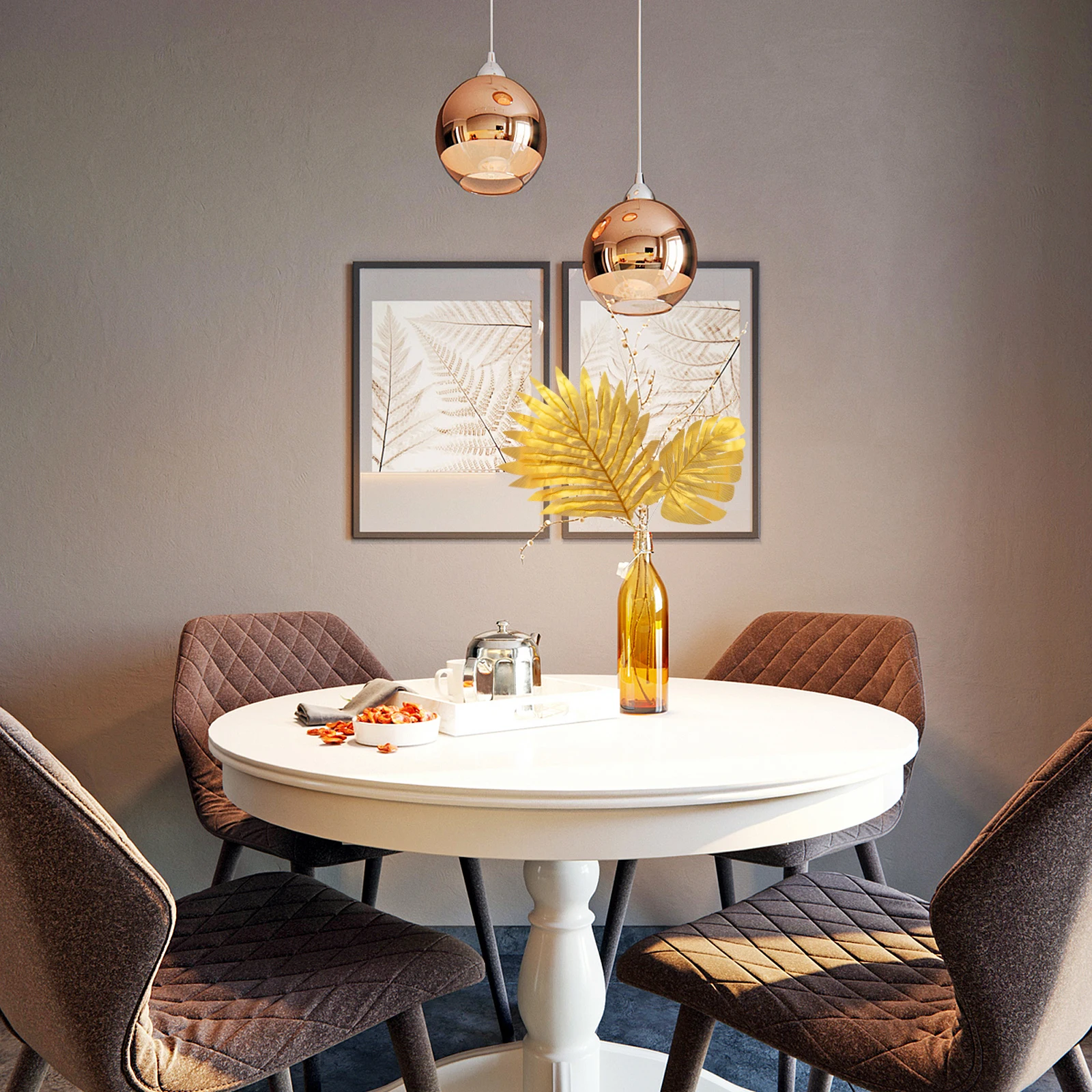 

20Pcs Artificial Leaves Simulated Tropical Palm Leaves Bright Color Fake Plant Decor for Living Room Office Party Decorations