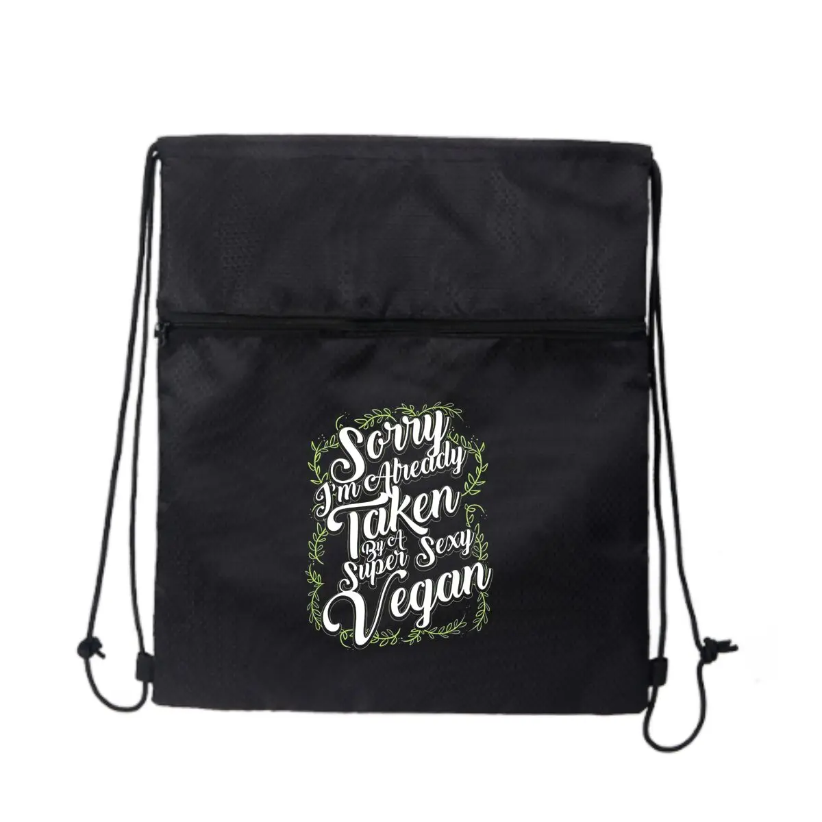 

Веганский статус Текстовое искусство Большая вместительная сумка на молнии на шнурке позволяет все, что вам нужно