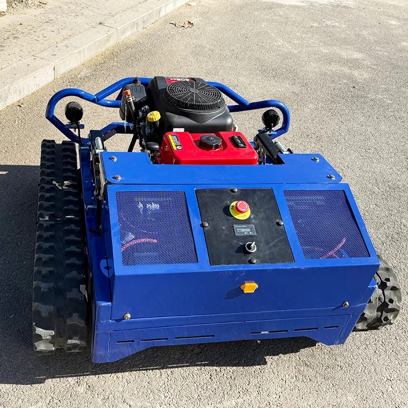 Customized high-power remote-controlled lawn mower crawler mobile device for wireless control of garden weeding robots