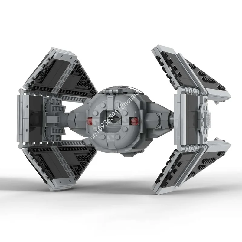 

560 шт. MOC научно-фантастический фильм (ЗВЕЗДОЙ БАТЛ) серия TIE Interceptor, строительные блоки, модель, фестиваль, подарок, игрушка для мальчика