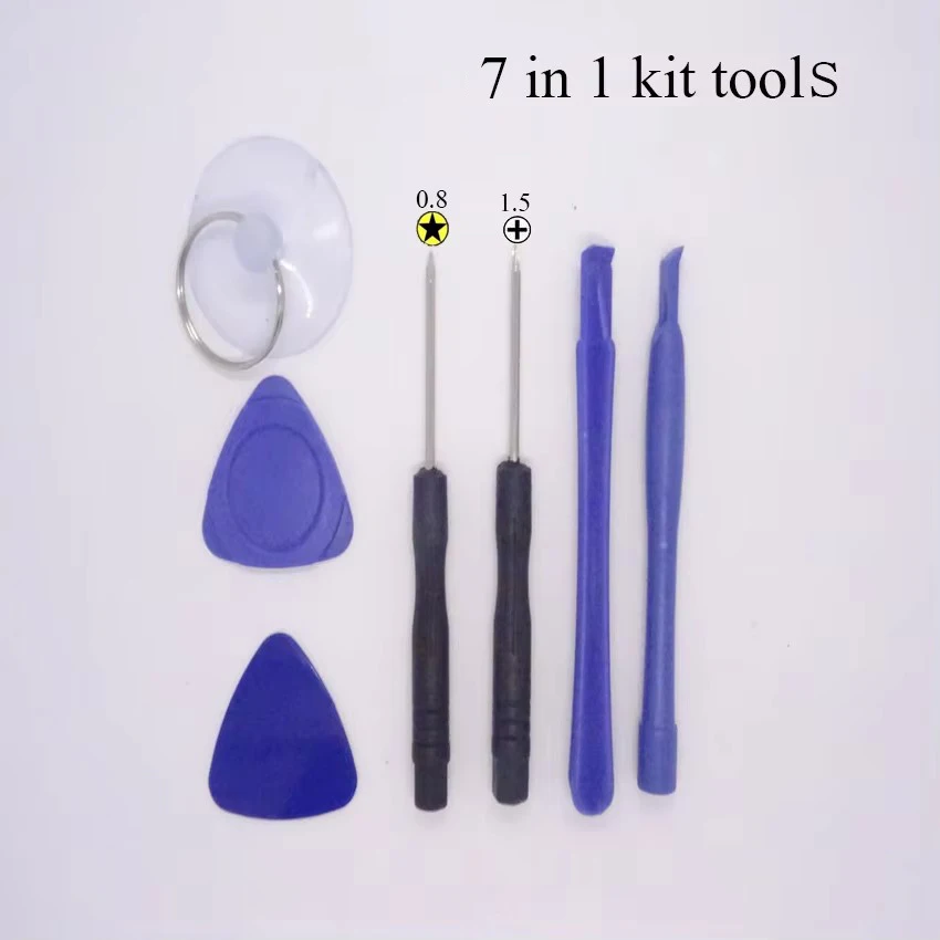 7 in 1 Mobile Phone Repairing Tool Kit Spudger Pry Opening Tool LCD Repair Tools with 0.8MM\1.5MM screwdrivers for Iphone series