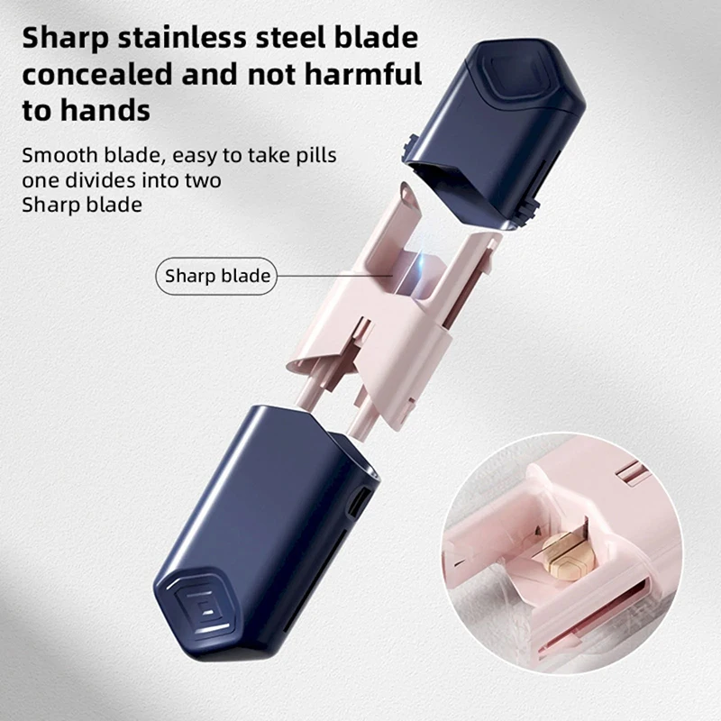 One Minute Two Pull-out Convenient Medicine Box Cutter Mini Telescopic Box Divider BPA-free Easy to Use Compact Size Portable