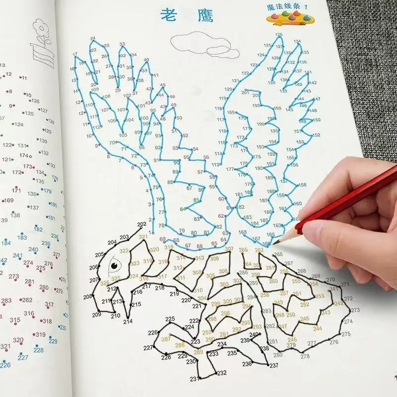 

Magic Lines Tracing Workbook Pen Control Kids Painting Puzzle gameBrain Development Books for Kids 2-6 Years