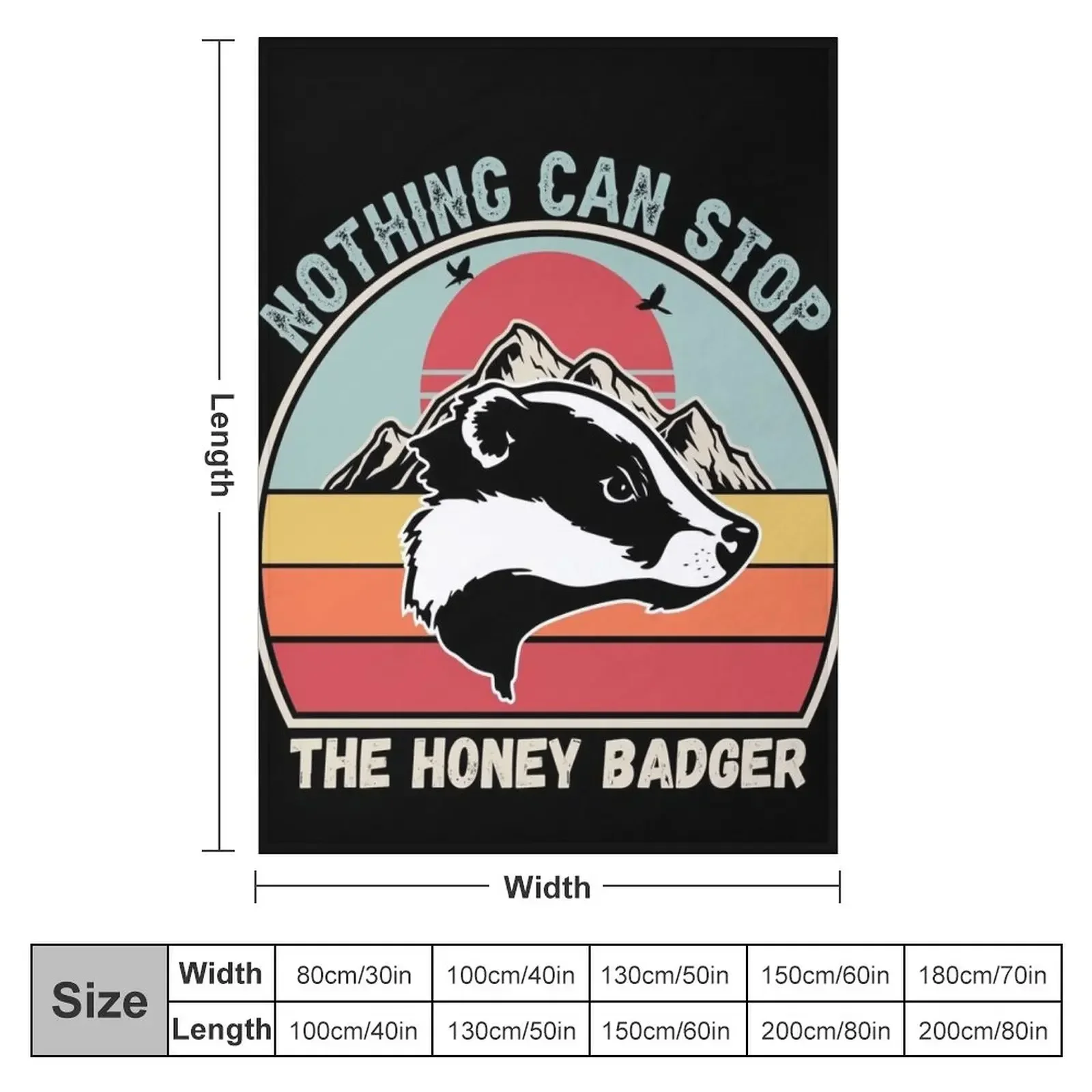 Nothing Can Stop The Honey Badger, Honey Badger, Honey Badger Apparel, Badger Gift Throw Blanket Hairys Picnic sofa bed Blankets