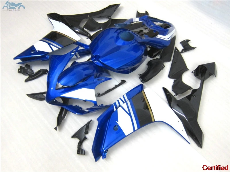 All New Fairing kit fit for YAMAHA 2007 2008 YZFR1 YZF R1 07 08 white blue motorcycle fairings body kits 14