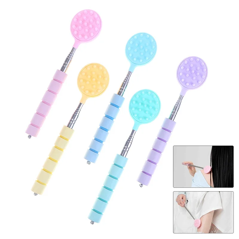 Extendable Cactus Back Scratcher With 2 Size Spikes Foam Handle One-Hand Itch Stick For Men & Women Portable Point Massage Stick