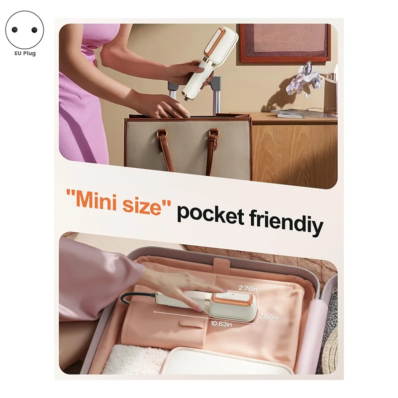 

X11A Travel Steamer Forclothes Portable Mini Clothes Steamer Fortravel & Home EU Plug