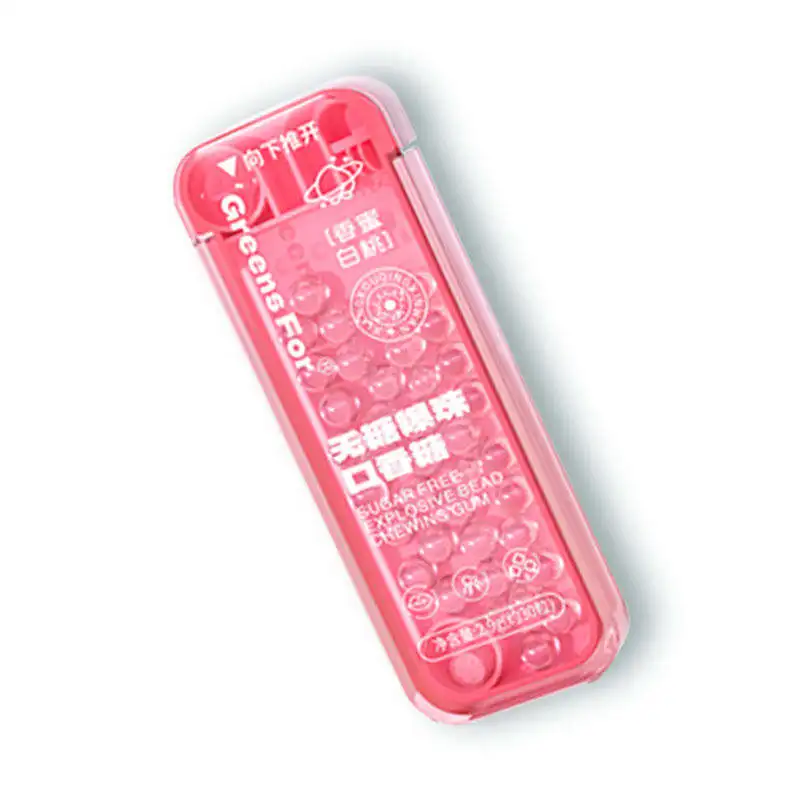 

Fruit Flavored Popping Beads Chewing Gum And Candies Sugar-Free Mints in Slide Tin Oral Care Colorful 5mm