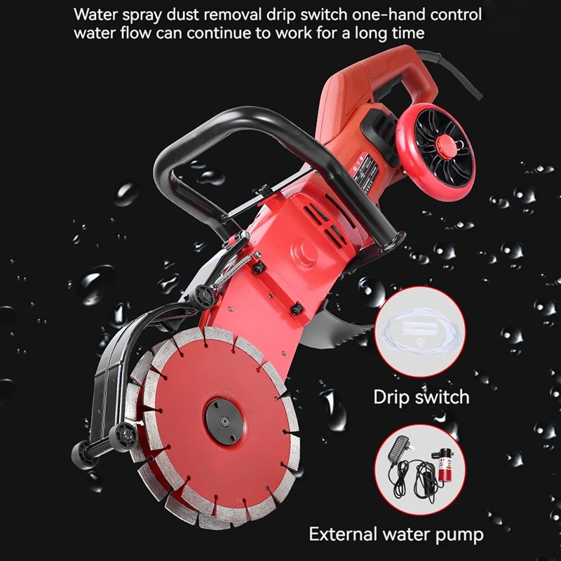 

220V 6800W Multi-function Wall Slotting Machine Electric Slotting Machine Concrete Cutting Machine Diamond Saw Blade