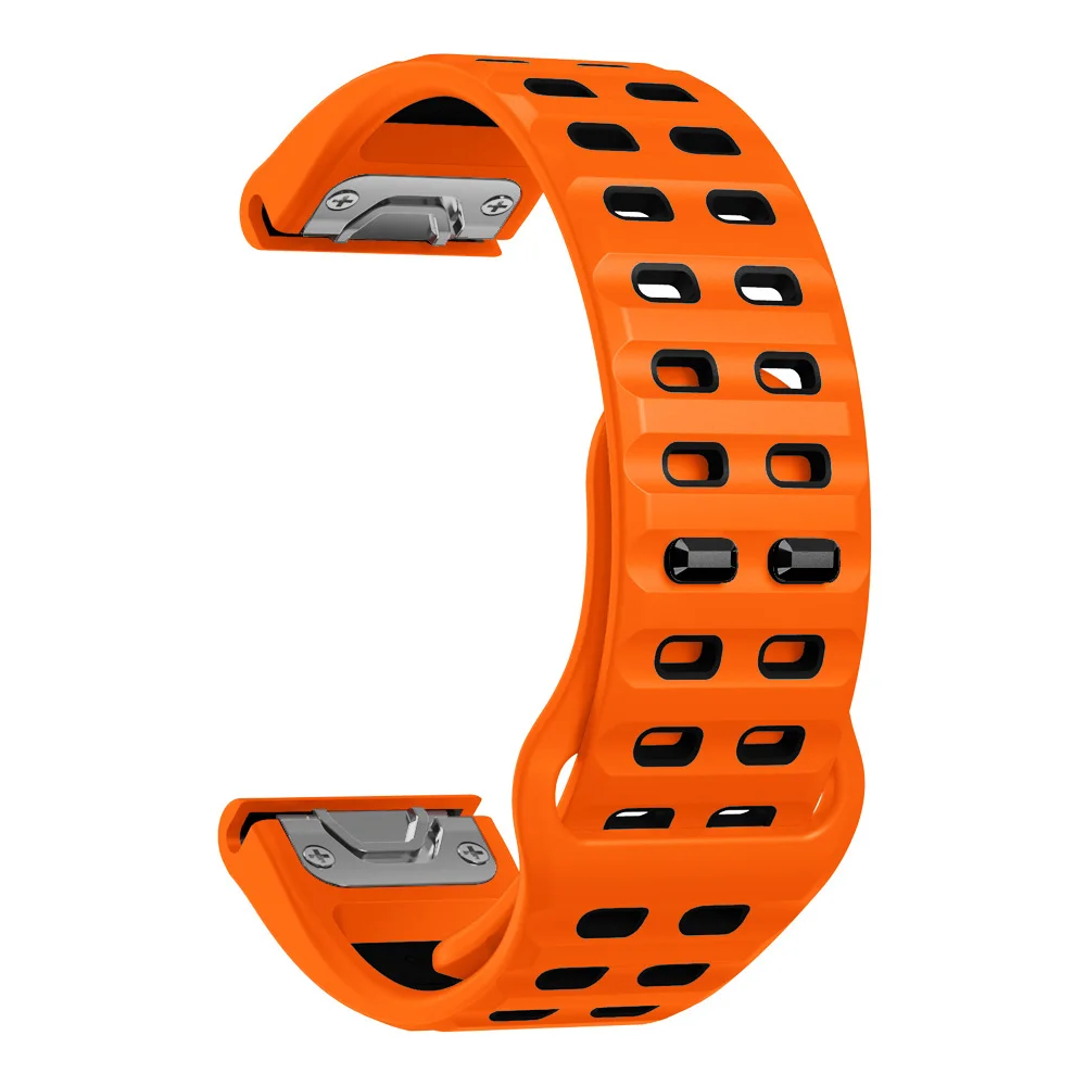 Cinturino in silicone QuickFit 22mm 26mm per Garmin Fenix 7X 7 Pro Solar/6X 6/Epix/Forerunner 965 955/Instinct 2X/D2 bravo Ladies band