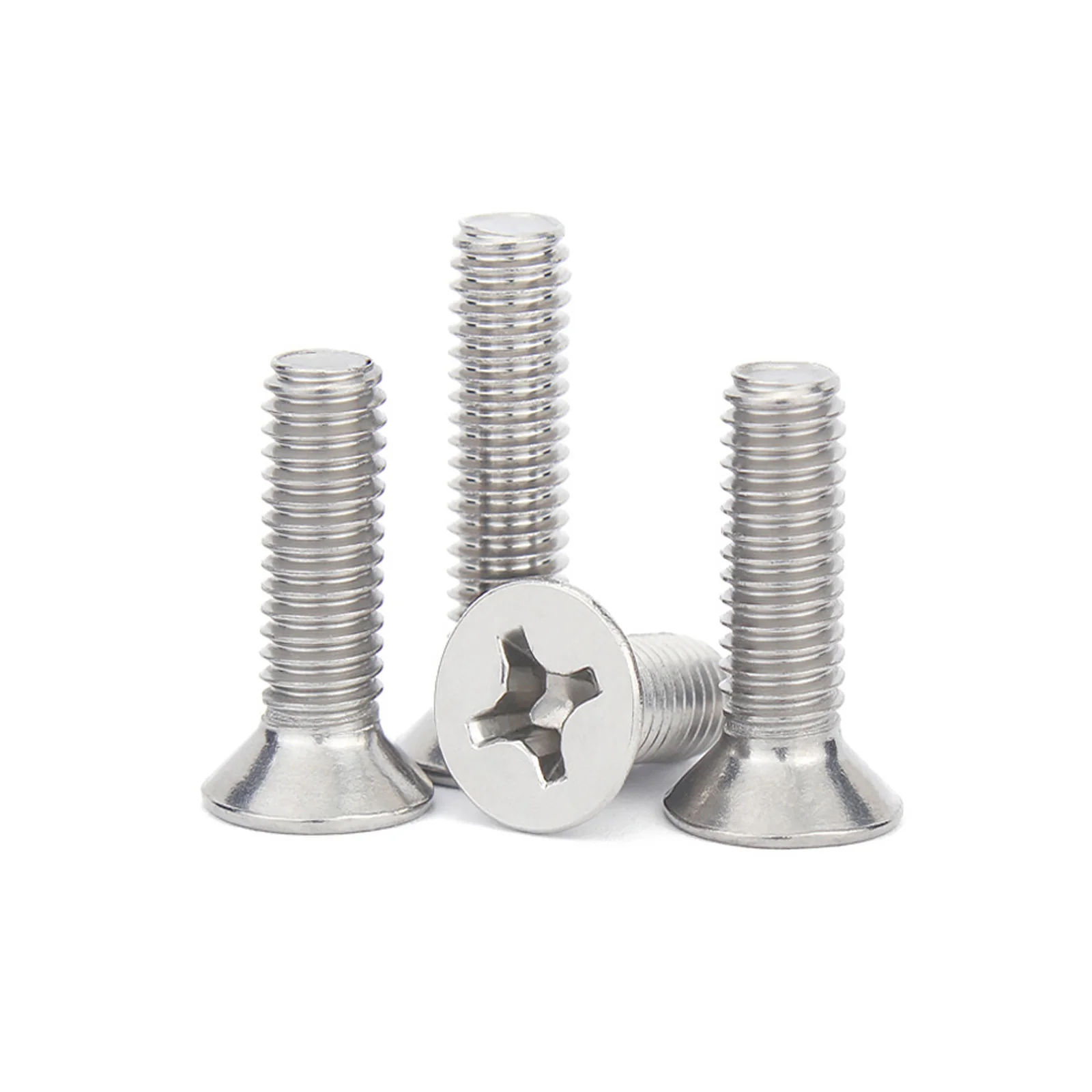 5/50pcs GB819 M1 M1.2 M1.4 M1.6 M2 M2.5 M3 M3.5 M4 M5 M6 M8 304 Stainless Steel Cross Phillips Flat Countersunk Head Screw Bolt