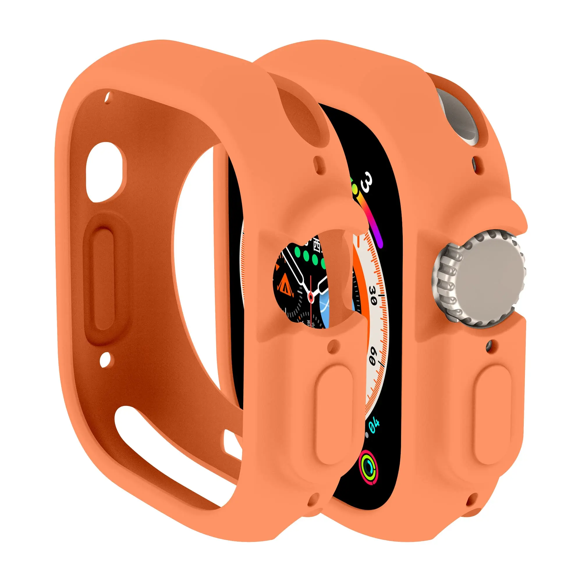 Capa de silicone macia para Apple Watch Ultra, All-Round, Shockproof, TPU capa protetora, pára-choques, resistente a riscos, 49mm