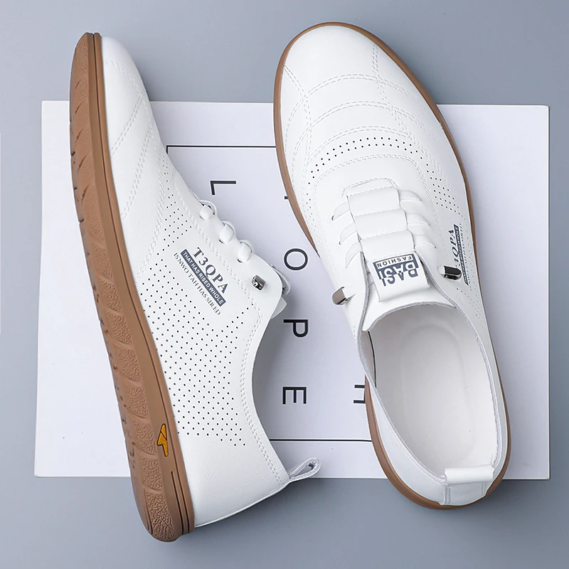 

Anti slip outdoor men formal shoes business leather shoes low top lace up durable sole for outdoor walking daily work